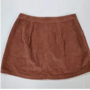 Charlotte Russe Skirts Corduroy Zip Up A Line Mini Skirt Large